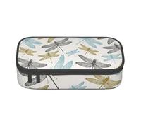 BBEXJIGY Simple Dragonfly Print Large - Capacity Cosmetic Makeup Organizer Bag: Designed for Eyebrow Pencils, Black, One Size