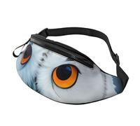 BBEXJIGY Snowy Owl Eyes Print Multifunctional Waist Pack -Your Good Companion for Hiking, Traveling Running, Black, One Size