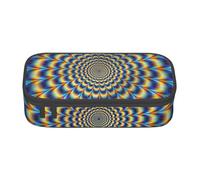 BBEXJIGY Spiral Optical Illusion Gif Print Large - Capacity Cosmetic Makeup Organizer Bag: Designed for Eyebrow Pencils, Black, One Size