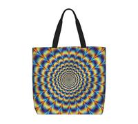 BBEXJIGY Spiral Optical Illusion Gif Print Women's Portable Tote Bag - Large Shopper for Beach,Travel,Gym | Summer Handbag