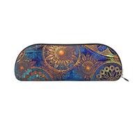 BBEXJIGY Starry Sky Mandala Print Stylish Mini Storage Bag for Eyebrow Pencils and Tiny Essentials, Gold, One Size