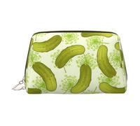 BBEXJIGY Sushi Dill Pickles Print Leather Travel Toiletry Bag for Women Toiletries Cosmetic Bag Makeup Bag