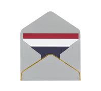 BBEXJIGY Thailand Flag Print Horizontal Gold-Edged Pearl Greeting Card w/Envelope-Holiday,Birthday,Anniversary,Party