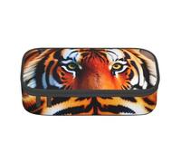 BBEXJIGY Tiger Stripes Orange Pattern Print Large - Capacity Cosmetic Makeup Organizer Bag: Designed for Eyebrow Pencils, Black, One Size
