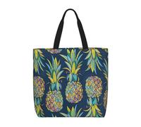 BBEXJIGY Tropical Fruit Pineapple Print Women's Portable Tote Bag - Large Shopper for Beach,Travel,Gym | Summer Handbag