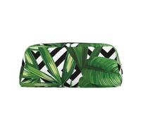 BBEXJIGY Tropical Leaf Print Travel Bag Makeup Bag and Small Travel Items, metallic silver, One Size