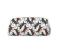BBEXJIGY Trotting Multi-purpose Makeup Bag with Flat Lining, Paw Print Design, Travel Office Small Objects Organizer, gold, One Size