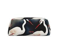 BBEXJIGY Two Japanese Cranes Flying Painting Traditional Printing Versatile Storage Bag Makeup Bag Travel Office Small Items Bag Organizer, gold, One Size