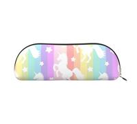 BBEXJIGY Unicorns On Colorful Stripes Print Stylish Mini Storage Bag for Eyebrow Pencils and Tiny Essentials, Gold, One Size