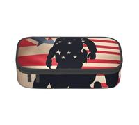 BBEXJIGY US Military Soldiers Patriotic Memorial Day Print Large - Capacity Cosmetic Makeup Organizer Bag: Designed for Eyebrow Pencils, Black, One Size
