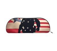 BBEXJIGY US Military Soldiers Patriotic Memorial Day Print Stylish Mini Storage Bag for Eyebrow Pencils and Tiny Essentials, Silver, One Size