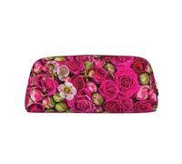BBEXJIGY Versatile case with pink cocoon print, travel or office bag for small items, gold, One Size