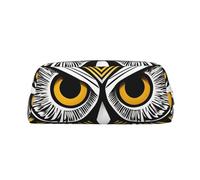 BBEXJIGY Versatile Cute Owl Graphic Print Case Makeup Bag for Travel or Office, metallic silver, One Size