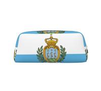 BBEXJIGY Versatile San Marino Flag Print Storage Bag Makeup Bag Small Items Organizer Bag for Travel Office Silver One Size, metallic silver, One Size