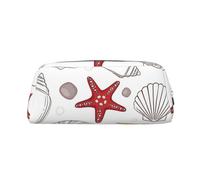 BBEXJIGY Versatile Storage Bag Starfish and Shell Print Travel Bag for Office and Small Items, metallic silver, One Size