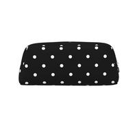BBEXJIGY white polka dot graphic print versatile storage bag makeup bag travel office small items organizer pouch, metallic silver, One Size