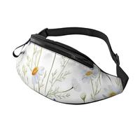 BBEXJIGY Wild Flowers and Cornflowers Daisies Print Multifunctional Waist Pack -Your Good Companion for Hiking, Traveling Running, Black, One Size