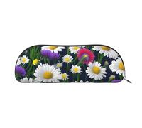 BBEXJIGY Wild Flowers and Cornflowers Daisies Print Stylish Mini Storage Bag for Eyebrow Pencils and Tiny Essentials, Silver, One Size