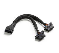 bbfly-B6 OBD II OBD2 16 Pin Splitter Extension 1 x Male and 2 x Female Extension Cable Adapter (1FT/30CM)