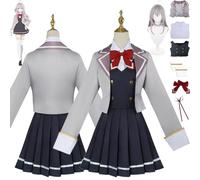 bbganlian Anime Alya Sometimes Hides Her Feelings in Russian Cosplay Costume Outfit Alisa Uniform Full Set Halloween Carnival Dress Up Suit with Wig Headdress for Women Girls (L)