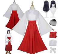 bbganlian Anime Character Iroi Utahime Cosplay Costume Outfit Jujutsu Kaisen Itadori Yuji Uniform Full Set Halloween Carnival Party Dress Up Suit with Headdress Wig for Women (S)
