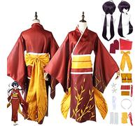 bbganlian Anime Character Izumi Kyouka Cosplay Costume Outfit Bungou Stray Dogs Uniform Full Set Halloween Carnival Party Dress Up Suit with Wig Headdress Earrings for Women (S)