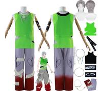 bbganlian Anime Character Till Cosplay Costume Outfit Alien Stage Mizi Hyuna Luka Sua Role Play Uniform Full Set Halloween Party Carnival Dress Up Suit with Wig for Men (L)