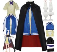 bbganlian Anime Dandadan Seiko Ayase Cosplay Costume Outfit Aira Shiratori Momo Ayase Role Play Uniform Full Set Halloween Party Carnival Dress Up Suit with Wig for Women (XS)
