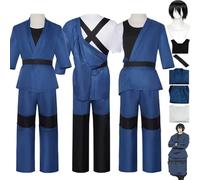 bbganlian Anime Fire Force Shinmon Benimaru Cosplay Costume Outfit Shinra Kusakabe Role Play Uniform Full Set Halloween Party Carnival Dress Up Suit with Wig for Men (S)