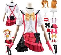 bbganlian Anime LoveLive Honoka Kousaka Cosplay Costume Outfit Sonoda Umi Role Play Uniform Full Set Halloween Party Carnival Dress Up Suit with Wig Earrings Headdress for Women (M)