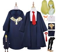 bbganlian Anime Mashle Magic and Muscles Lemon Irvine Cosplay Costume Outfit Role Paly Uniform Full Set Halloween Party Carnival Dress Up Suit with Wig Headdress for Women (XL)