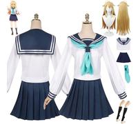 bbganlian Anime My Deer Friend Nokotan Torako Koshi Cosplay Costume Outfit Shikanoko Noko JK Uniform Full Set Halloween Party Carnival Dress Up Suit with Wig for Women Girls (M)
