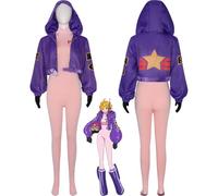bbganlian Anime One Piece Egghead Island Lilith York Cosplay Costume Outfit Monkey D. Luffy Role Play Uniform Jumpsuit Full Set Halloween Party Carnival Dress Up Suit for Womens (M)