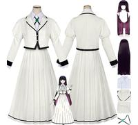 bbganlian Anime Rock Is A Lady's Modesty Otoha Kurogane Cosplay Costume Outfit Lilisa Suzunomiya Role Play Uniform Full Set Halloween Carnival Dress Up Suit with Wig for Women (XXL)