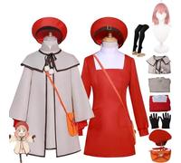 bbganlian Anime Spy Family Code White A'nya F'orger Cosplay Costume Outfit Yor Forger Uniform Full Set Halloween Carnival Dress Up Suit with Wig Hat Backpack for Women Girls (M)