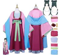 bbganlian Anime The Apothecary Diaries Maomao New Skin Cosplay Costume Outfit Role Paly Uniform Full Set Halloween Party Carnival Dress Up Suit with Wig Hairpin for Women Girls (XL)