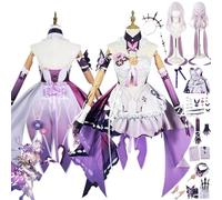 bbganlian Game Character Castorice Cosplay Costume Outfit Herta Cyrene Role Play Uniform Full Set Halloween Carnival Party Dress Up Suit with Wig Headdress Elf Ears for Women (XXXL)