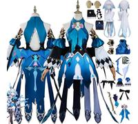 bbganlian Honkai Star Rail Cerydra Cosplay Costume Outfit Game Character Castorice Uniform Full Set Halloween Carnival Party Dress Up Suit with Wig Headdress Wings for Women (XS)