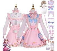 bbganlian Identity V Emma Woodss Cosplay Costume Outfit Game Character Uniform Full Set Halloween Party Carnival Dress Up Suit with Wig Headdress Glasses Bag for Women Girls (S)