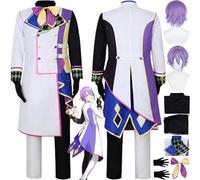 bbganlian Project Sekai Colorful Stage Kamishiro Rui 3rd Anniversary Cosplay Costume Outfit Game Character Uniform Full Set Halloween Carnival Dress Up Suit with Wig for Men (XL)