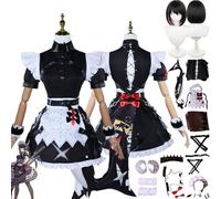bbganlian Zenless Zone Zero Ellen Joe Cosplay Costume Outfit Game Character Uniform Dresses Full Set Halloween Carnival Party Dress Up Suit with Wig Headdress Tail for Women Girls (S)