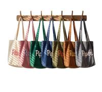 BBGDP Personalized Embroidered Corduroy Tote, Custom Handmade Name Chenille Tote Bag, Everyday Zippered Monogram Handbag Gift For Bridesmaids, Birthdays, Christmas