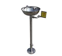 BBGS Combination Emergency Eyewash Station, with Hand-Pushing Board, Pedestal Carbon Steel Eyewash Faucet Eye Saver Service for Lab Industry Factory