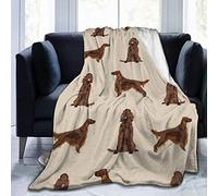 BBHAN Throw Blanket Irish Setter Dog Breed Pet Pattern Gifts For Irish Setters,Comfortable Ultra-Soft Flannel Warm Lightweight Sofa Bed Throw Blanket,For Adults And Kids 60"X50"