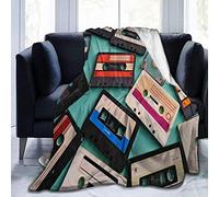 BBHAN Throw Blanket Old Cassette Tape,Comfortable Ultra-Soft Flannel Warm Lightweight Sofa Bed Throw Blanket,For Adults And Kids 60"X50"