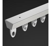 BBHW Curtain Rail Heavy Duty Curtain Track, Ceiling Mount Track for Curtains, Elegant Slide Curtain Rail, Shower Curtain Rod System Room Divider (Color : White, Size : 2.9m (9.5ft))