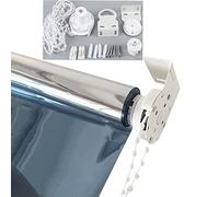 BBHW One Way Mirror Roller Shades Blinds with Fittings, Indoor Bedroom Reflective Sun Blocking Plastic Waterproof Window Shades (Size : 120cmx220cm/47inx87in)