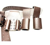 BBI LIMITED Scaffold Leather Tool Set Belt with Ratchet Podger Spanner Hammer Tape Level Holder (Brown, 30 - 48 inches)