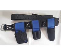 BBI Scaffolding Blue Nylon & Leather Tools Belt 2 in 1- Padded Work Tool Belt
