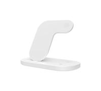 BBIAM 3 in 1 Magnetic Wireless Charger Stand with 30W Adapter, Charger Station for iPhone 16 15 14 13 12 Pro Max Plus, and iwacth & AirPods, for MagSafe Charger.,White